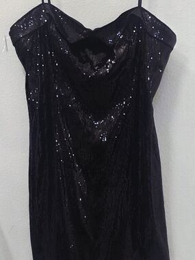 ASTR The Label Black Sequin Mini Dress.